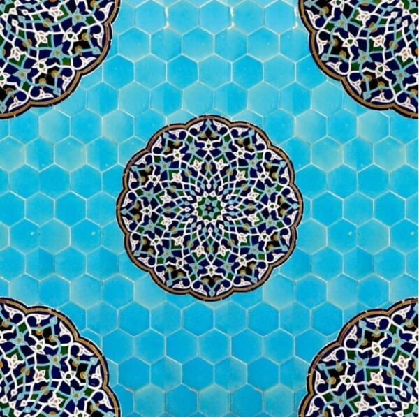 روسری سنتی یزد طرح شمسه مسجد جامع کبیر یزد - Image 2